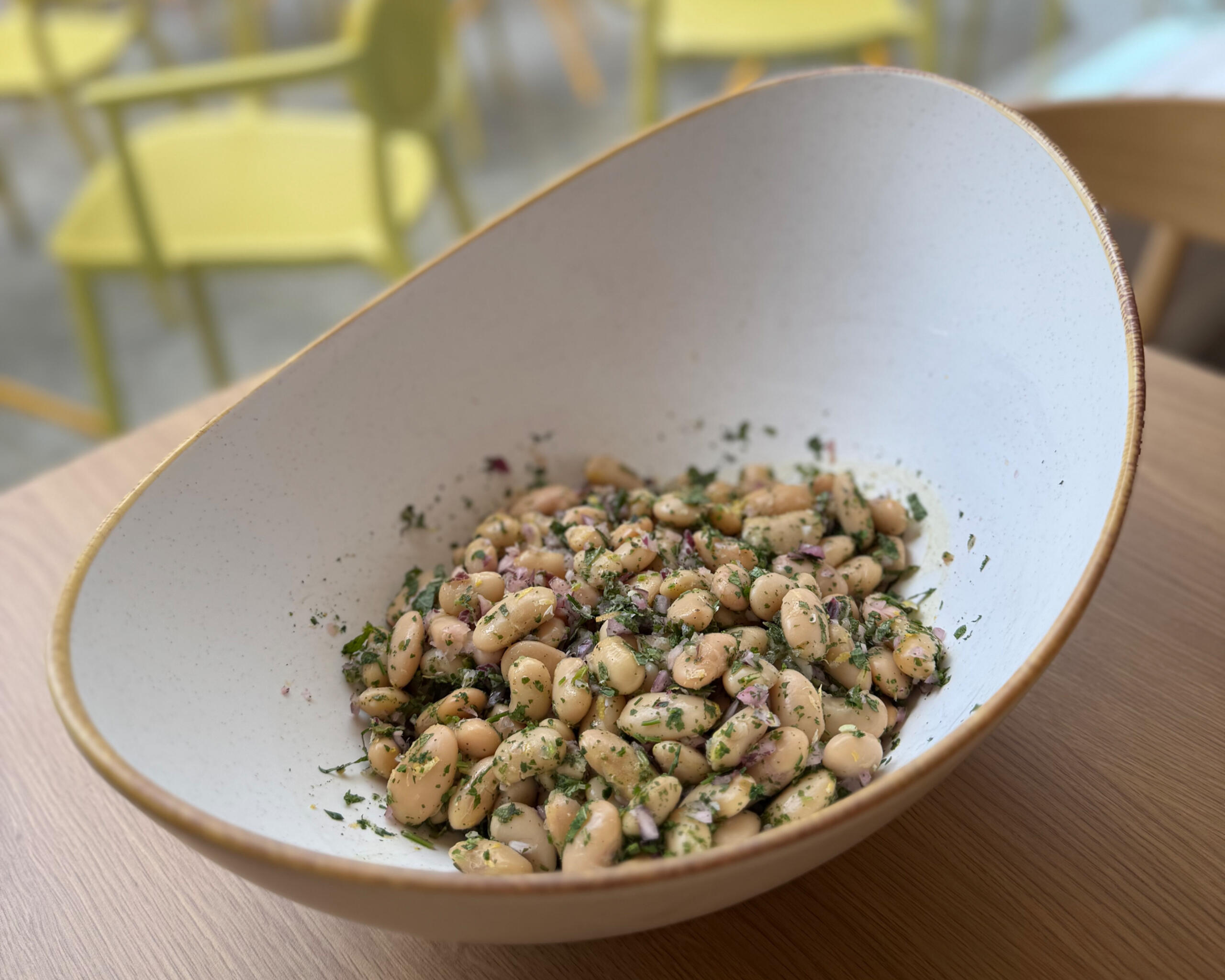 Butter bean, lemon and herb salad