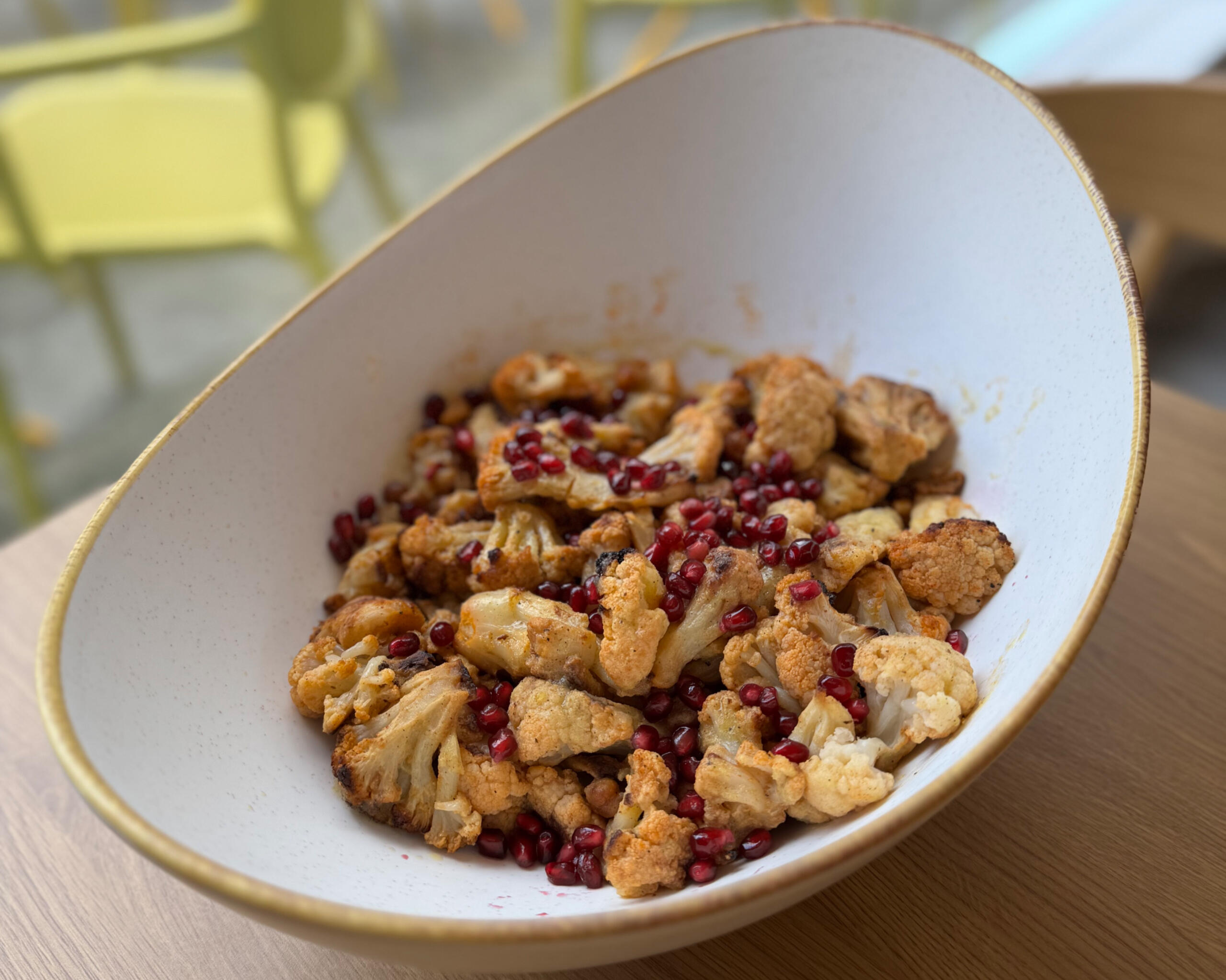 Roasted cauliflower and chickpea salad